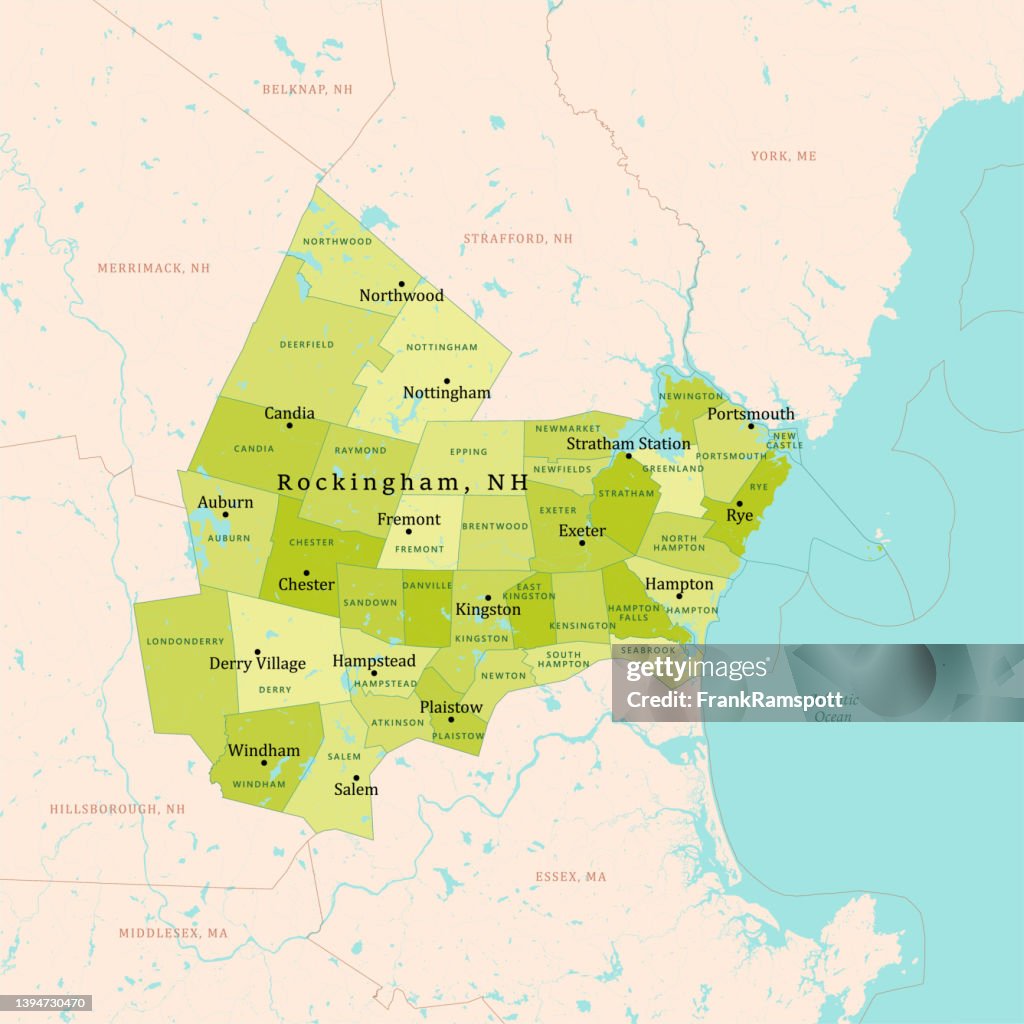 NH Rockingham Vector Map Green