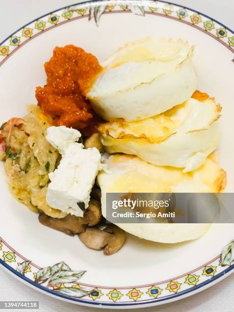 buffet breakfast plate - prishtina stock pictures, royalty-free photos & images