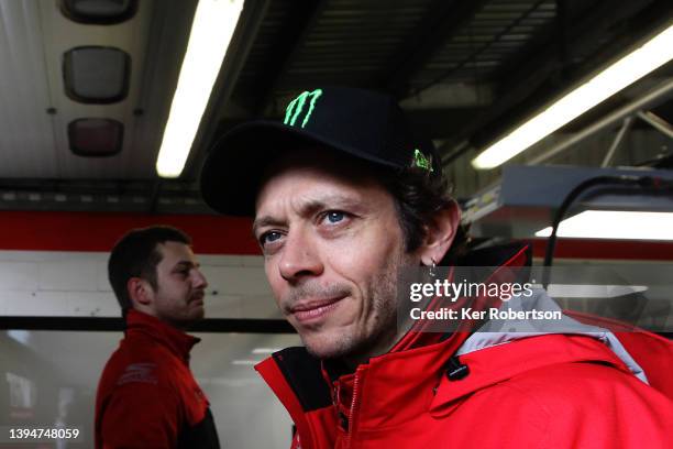 Valentino Rossi of Italy and Team WRT Audi R8 LMS evo II GT3 meets fans at the drivers autograph session prior to the Fanatec GT World Challenge...