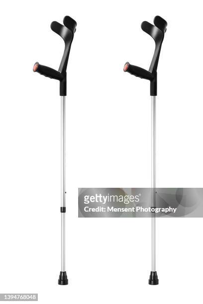 two crutch isolated on white background - gears stick imagens e fotografias de stock