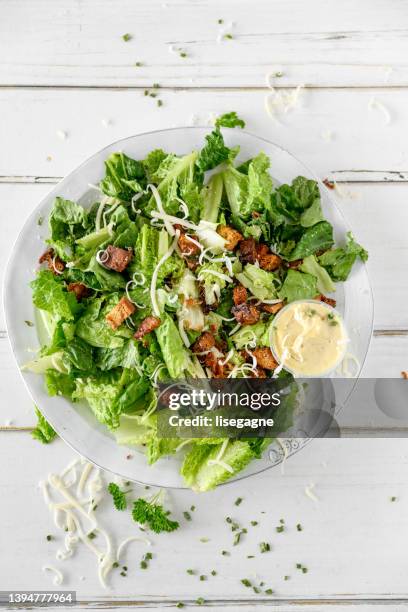 caesar salad - ceasarsallad bildbanksfoton och bilder