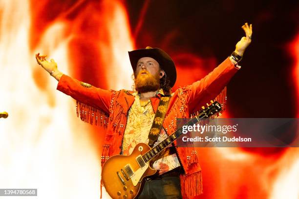 Musician John Osborne of Brothers Osborne performs onstage during day 2 of the 2022 Stagecoach Festival on April 30, 2022 in Indio, California.