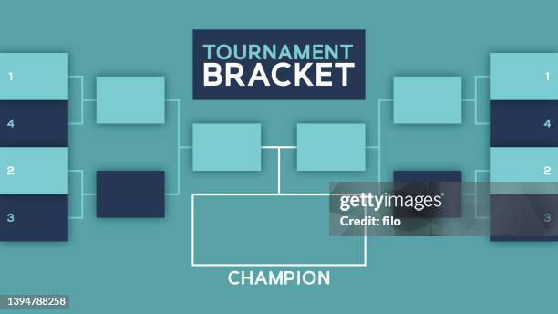 sportmeisterschaft playoff bracket - brackets stock-grafiken, -clipart, -cartoons und -symbole