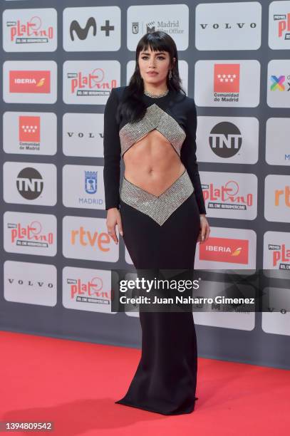 Lali Esposito attends the Platino Awards for Ibero-American Cinema 2022 at Palacio Municipal de Congresos-IFEMA Madrid on May 01, 2022 in Madrid,...