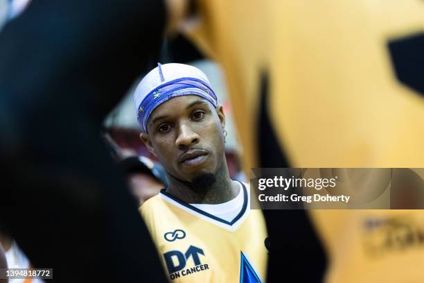 Tory Lanez attends the 2022 Parlor Games Celebrity Basketball Classic at the Cox Pavilion on April 30, 2022 in Las Vegas, Nevada.