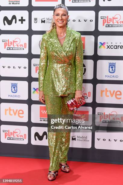 Anne Igatiburu attends the red carpet of Platino Awards for Ibero-American Cinema 2022 at IFEMA Palacio Municipal on May 01, 2022 in Madrid, Spain.