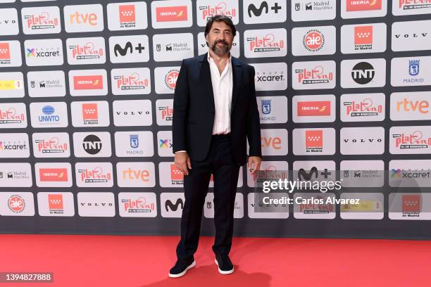 Javier Bardem attends the red carpet of Platino Awards for Ibero-American Cinema 2022 at IFEMA Palacio Municipal on May 01, 2022 in Madrid, Spain.