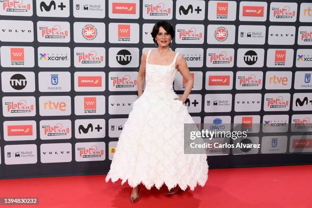 Aitana Sanchez-Gijon attends the red carpet of Platino Awards for Ibero-American Cinema 2022 at IFEMA Palacio Municipal on May 01, 2022 in Madrid,...