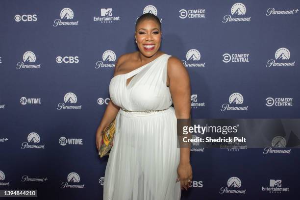 Symone Sanders attends Paramount’s White House Correspondents’ Dinner after party at the Residence of the French Ambassador on April 30, 2022 in...