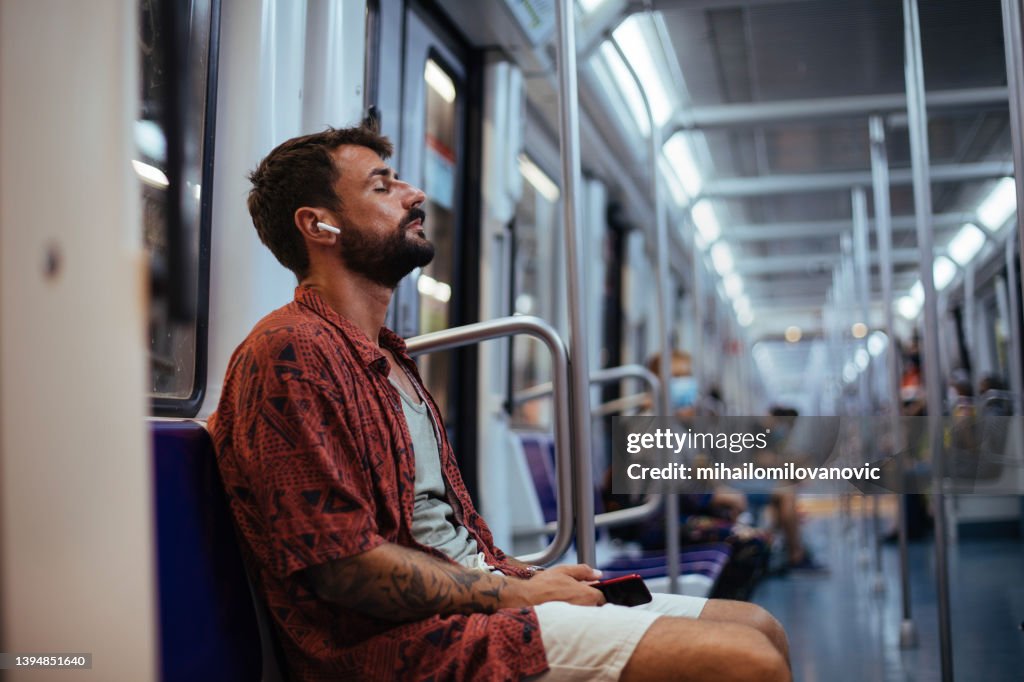 Taking a break while in transit