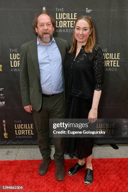 Bill Camp and Elizabeth Marvel attend the 37th Annual Lucille Lortel Awards at NYU Skirball Center on May 01, 2022 in New York City.