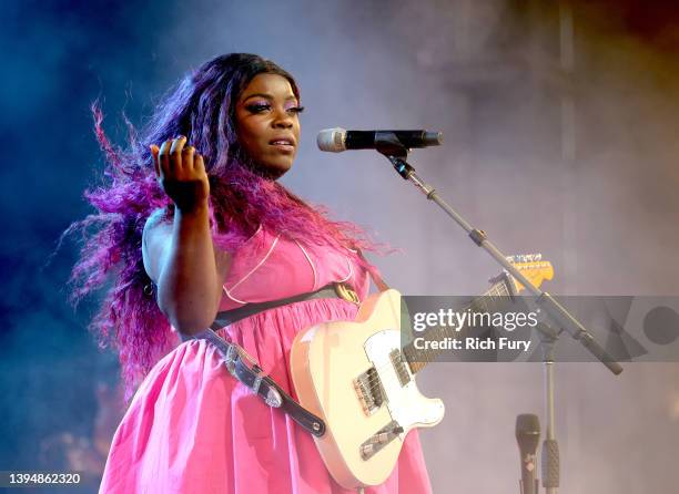 Yola performs onstage during Day 3 of the 2022 Stagecoach Festival at the Empire Polo Field on May 01, 2022 in Indio, California.