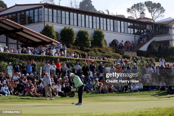 Marina Alex makes a birdie attempt on the 18th green finishing as the leader at 10 under par during the final round of the Palos Verdes Championship...