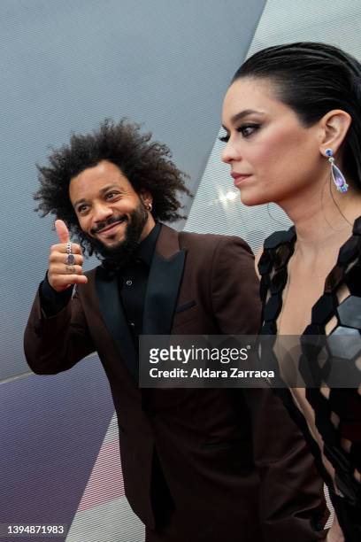 Marcelo and Clarice Alves arrive at the Platino Awards for Ibero-American Cinema 2022 at IFEMA Palacio Municipal on May 01, 2022 in Madrid, Spain.