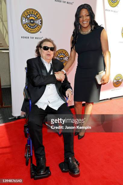 Ronnie Milsap and Valerie Ervin attend the class of 2021 medallion ceremony at Country Music Hall of Fame and Museum on May 01, 2022 in Nashville,...