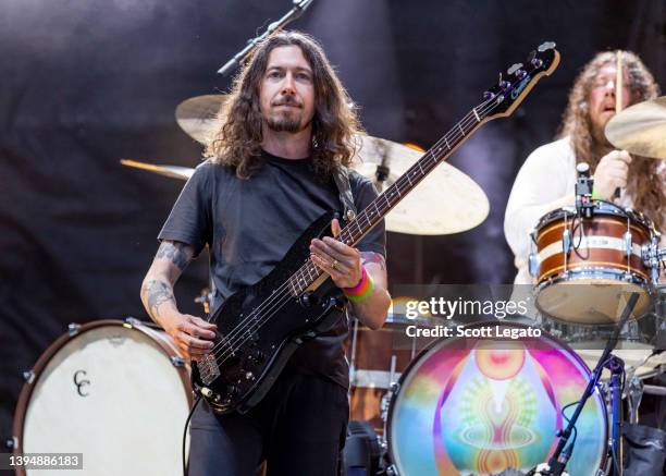 Tom Blankenship of My Morning Jacket performs on day 3 of the Shaky Knees Festival at Atlanta Central Park on May 01, 2022 in Atlanta, Georgia.