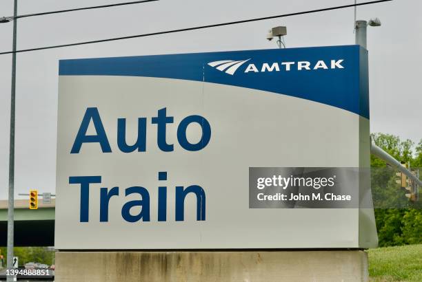amtrak auto train sign - amtrak nome de marca imagens e fotografias de stock