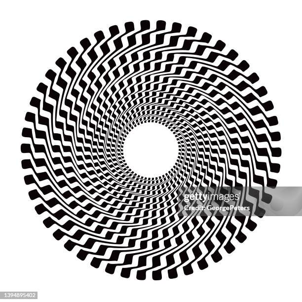 concentric spiral icon - green target white background stock illustrations