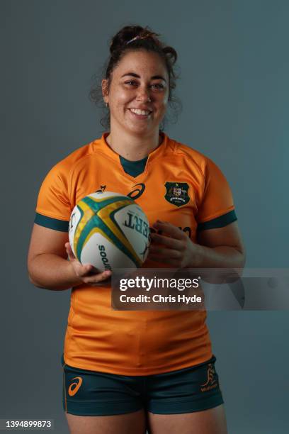 Madison Shuck Madison Schuck poses during the Australian Wallaroos rugby team... News ...