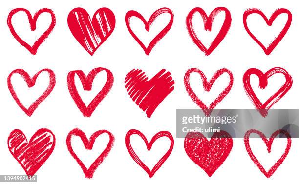 ilustraciones, imágenes clip art, dibujos animados e iconos de stock de corazones - símbolo en forma de corazón