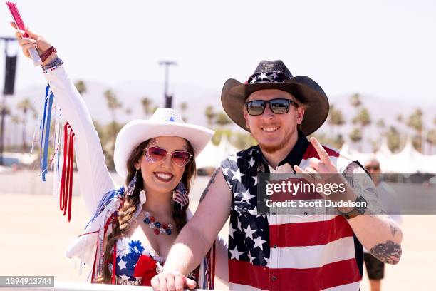 Country music fans attend Day 3 of the 2022 Stagecoach Festival on May 01, 2022 in Indio, California.