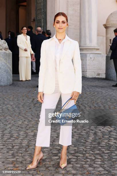 Miriam Leone attends the 67th David Di Donatello candidates presentation at the Palazzo Del Quirinale on May 02, 2022 in Rome, Italy.