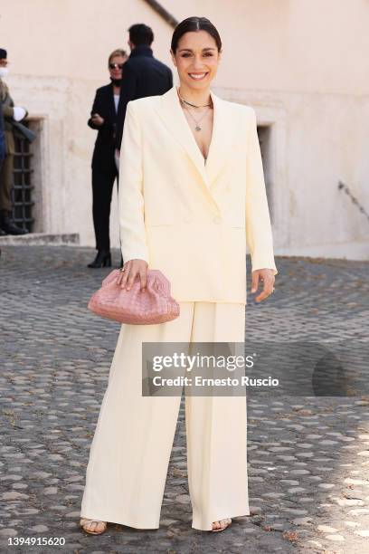 Cristiana Dell'Anna attends the 67th David Di Donatello candidates presentation at the Palazzo Del Quirinale on May 02, 2022 in Rome, Italy.