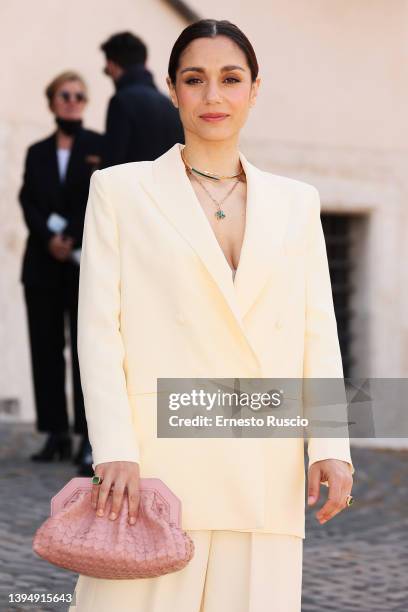 Cristiana Dell'Anna attends the 67th David Di Donatello candidates presentation at the Palazzo Del Quirinale on May 02, 2022 in Rome, Italy.