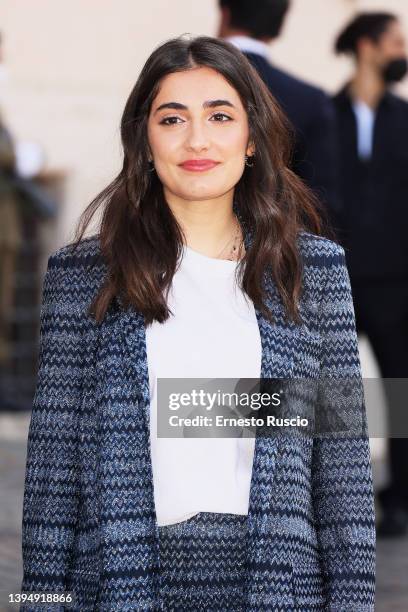 Swamy Rotolo attends the 67th David Di Donatello candidates presentation at the Palazzo Del Quirinale on May 02, 2022 in Rome, Italy.