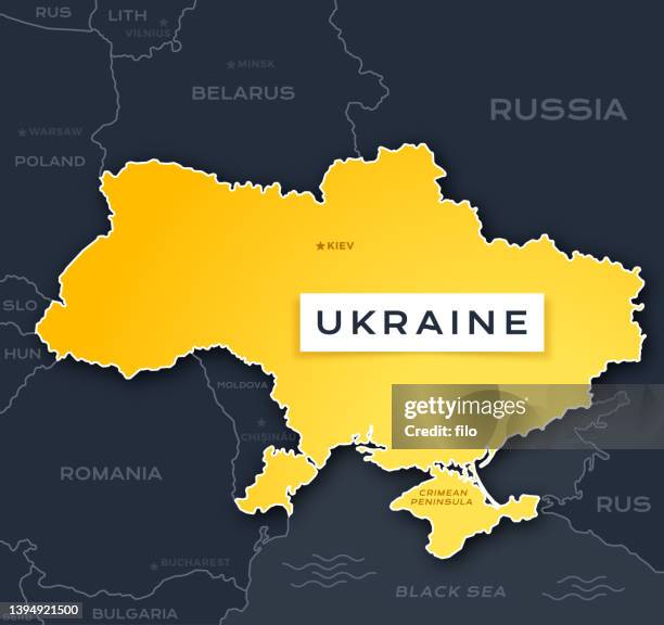 ukraine map - russia ukraine stock illustrations