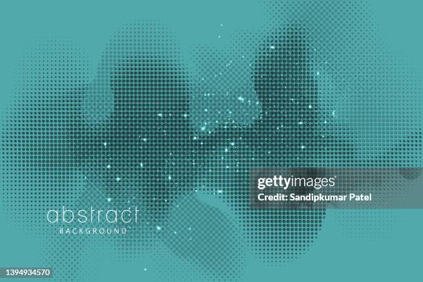 stockillustraties, clipart, cartoons en iconen met textured paper with spring colors and halftone - verval