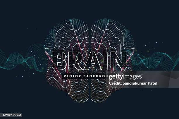 vector emblem brain color silhouette - functional magnetic resonance imaging brain stock illustrations