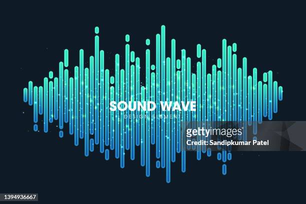poster of the sound wave from equalizer - amplifier abstract stock illustrations