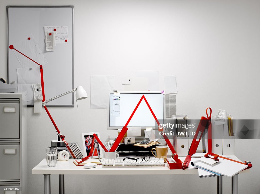 Red Graph Line In Office High-Res Stock Photo - Getty Images