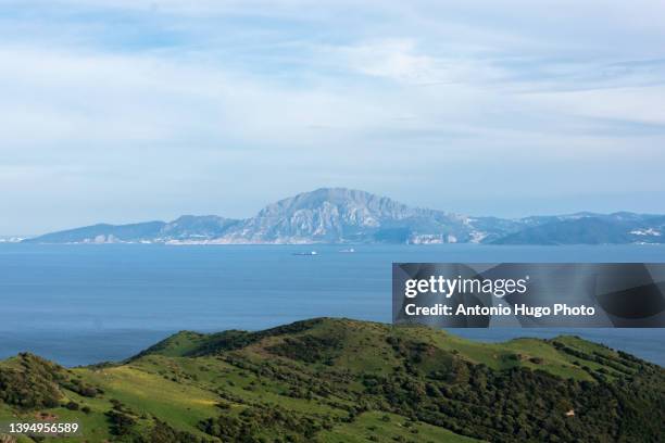 view of the african continent as seen from europe, tarifa, spain - tarifa stock pictures, royalty-free photos & images