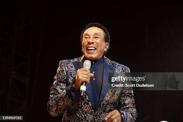 Singer Smokey Robinson performs onstage during Day 3 of the 2022 Stagecoach Festival on May 01, 2022 in Indio, California.