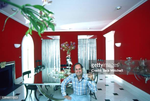 Portrait of American Pop musician and songwriter Neil Sedaka as he poses in his home, New York, New York, 1979.