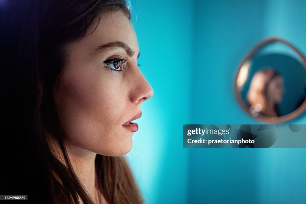 Portrait of depressed young woman