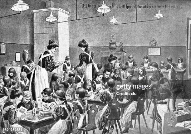 kinderheim: arbeitszimmer - waisenhaus stock-grafiken, -clipart, -cartoons und -symbole