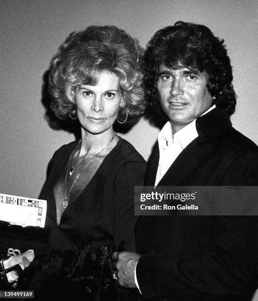 Actor Michael Landon and wife Lynn Noe attend 16th Annual International Broadcasting Awards on March 4, 1976 at Century Plaza Hotel in Los Angeles,...