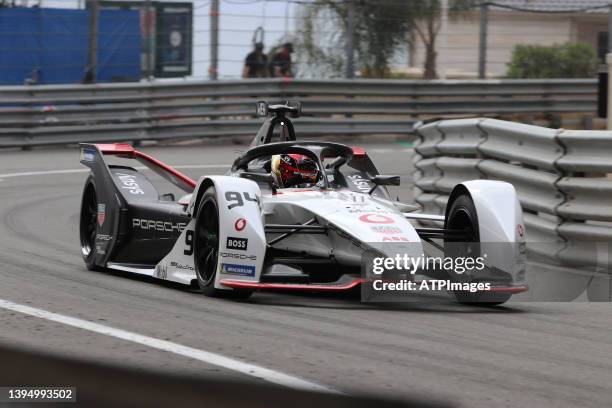 Pascal Wehrlein TAG Heuer Porsche Formula E Team seen during the ABB FIA Formula E World Championship on April 30, 2022 in Monte Carlo, Monaco.