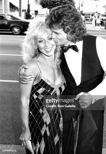 Actor Michael Landon and wife Cindy Clerico attend the premiere of "Sam's Son" on August 15, 1984 at the Academy Theater in Beverly Hills, California.