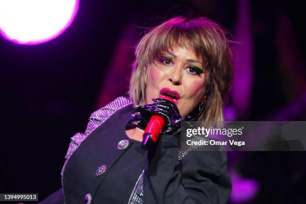 Singer Alejandra Guzman performs onstage during The Perrisimas Tour at Texas Trust CU Theatre on May 1, 2022 in Grand Prairie, Texas.