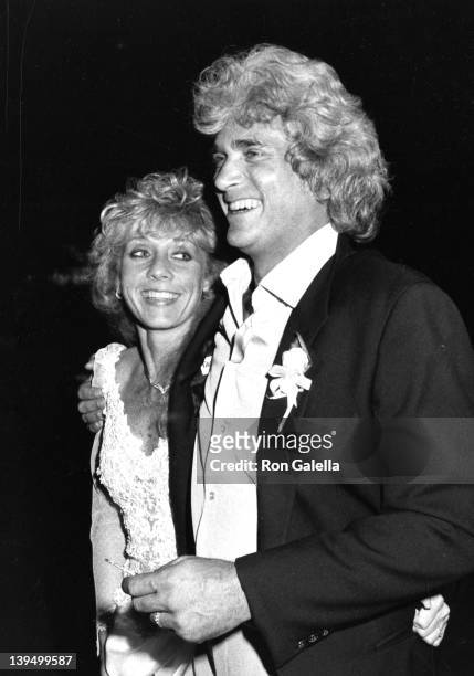 Actor Michael Landon and wife Cindy Clerico attend Michael Landon-Cindy Clerico Wedding Reception on February 14, 1983 at La Scala Restaurant in...