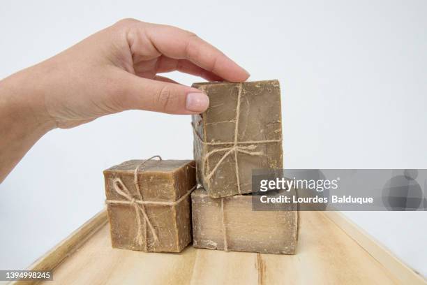 handmade soaps from aleppo - homemade soap stock pictures, royalty-free photos & images