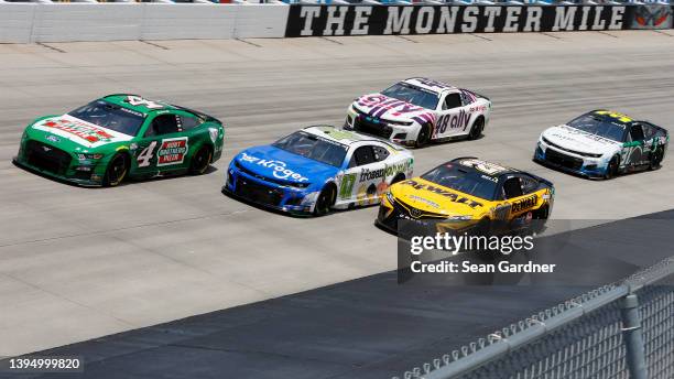 Kevin Harvick, driver of the Hunt Brothers Pizza Ford, Ricky Stenhouse Jr., driver of the Kroger/The Frozen Farmer Chevrolet, Christopher Bell,...