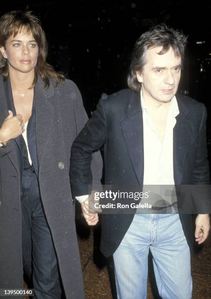 Actor Dudley Moore and date Brogan Lane attend the "Saturday Night Live" Cast and Crew Post Party on January 25, 1986 at the Nirvana Club in New York...