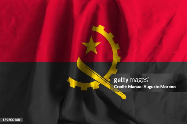 flag of angola - civil war angola stock pictures, royalty-free photos & images