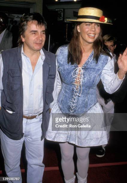 Actor Dudley Moore and wife Brogan Lane attend the "Arthur 2: On the Rocks" Westwood Premiere on June 22, 1988 at Mann Bruin Theatre in Westwood,...