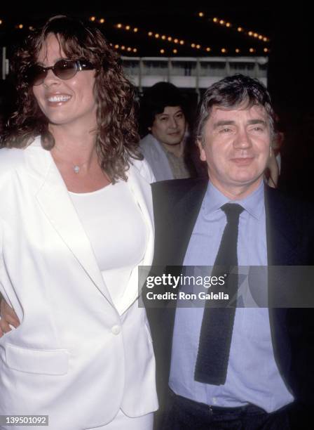 Actor Dudley Moore and wife Brogan Lane attend the "Terminator 2: Judgment Day" Century City Premiere on July 1, 1991 at Cineplex Odeon Century Plaza...